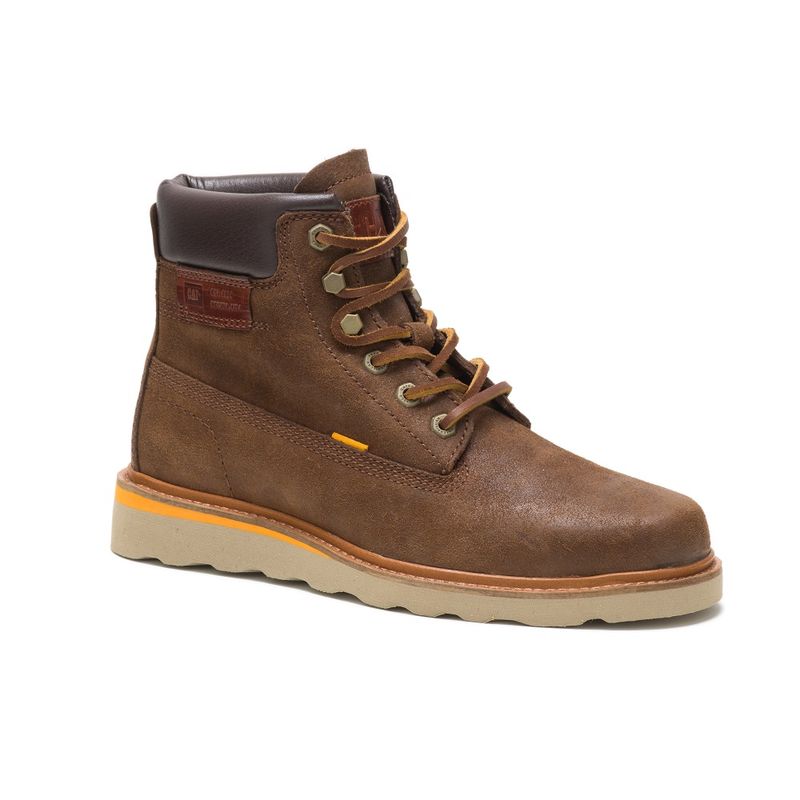 Bota Masculina Caterpillar em Couro Marrom