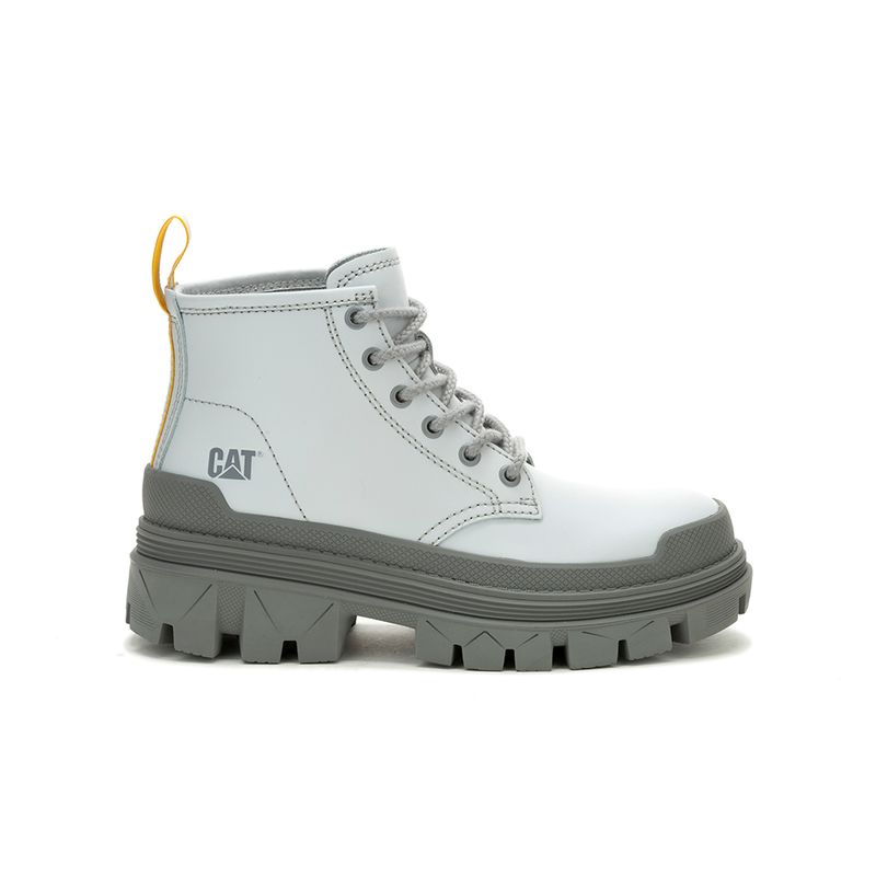 Chaussures Caterpillar Hardwear Mid Mixte - Boots Lifestyle En Cuir, Semelle Caoutchouc - Tige Cheville, Fermeture Lacets - 6